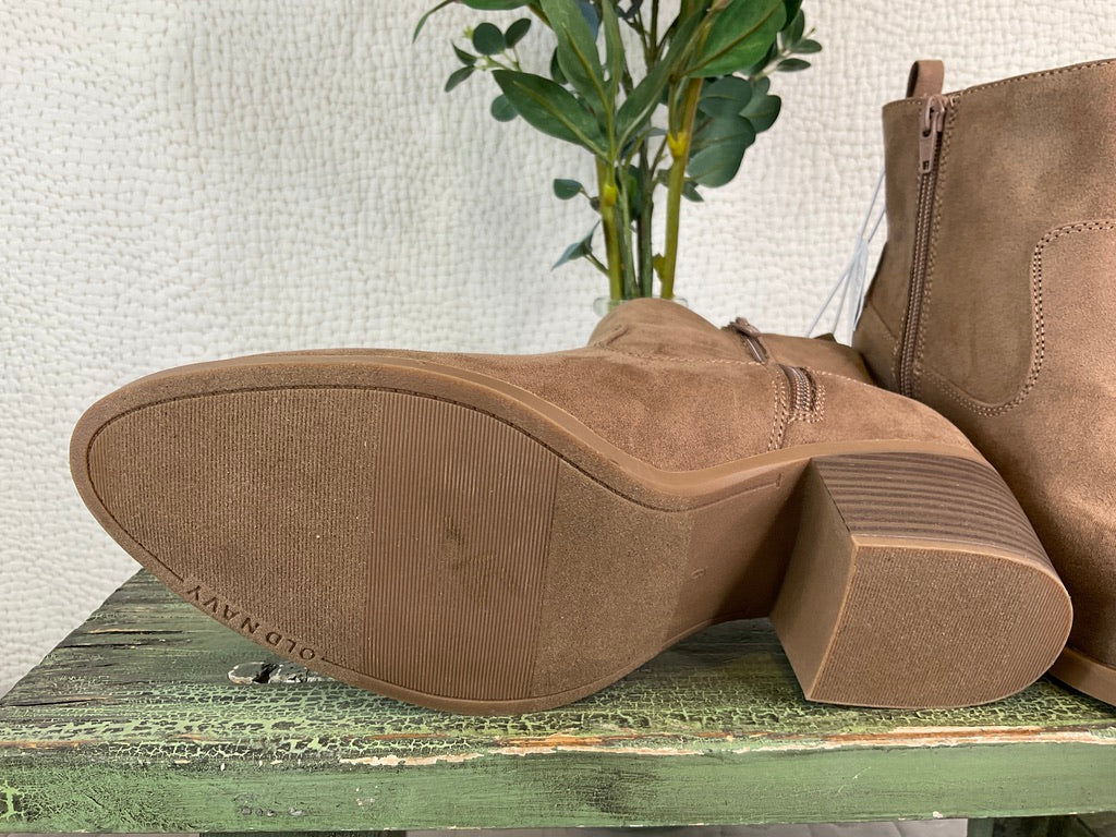 Old Navy Suede Booties, Size 9