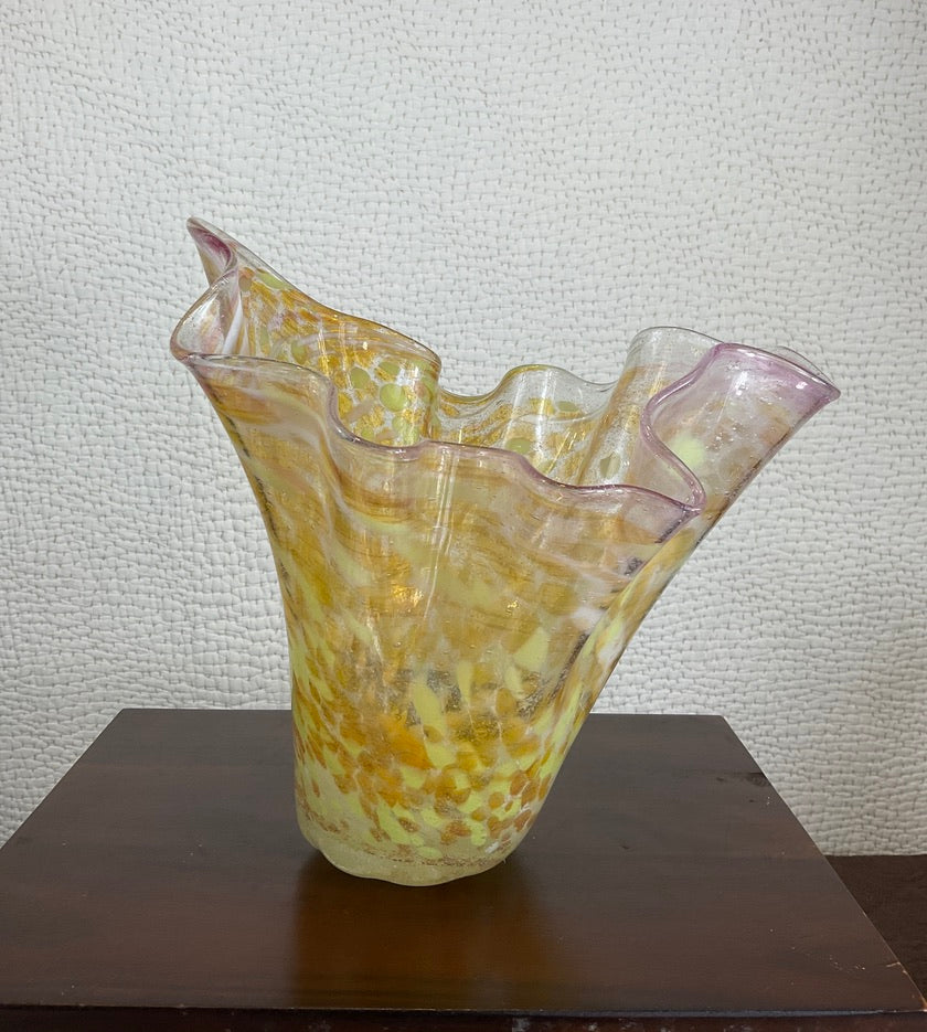 Ruffled Glass Vase