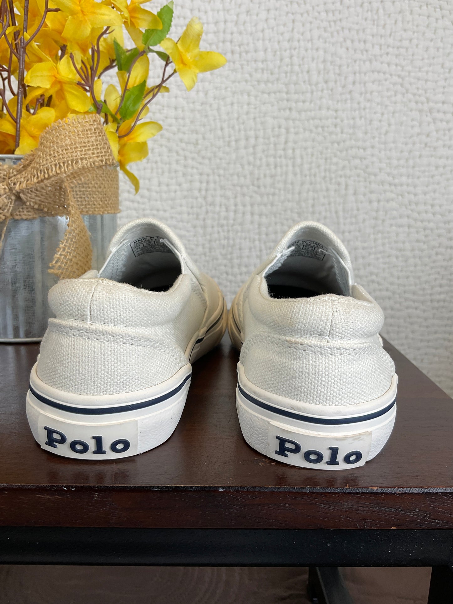 Polo Ralph Lauren Girls' Keaton Bear Slip-On Sneakers, Size 11