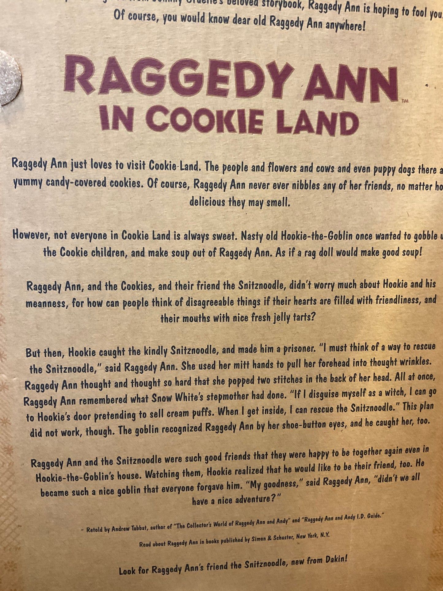 Dakin Raggedy Ann & Andy Storybook Friends,  Raggedy Ann in Cookie Land