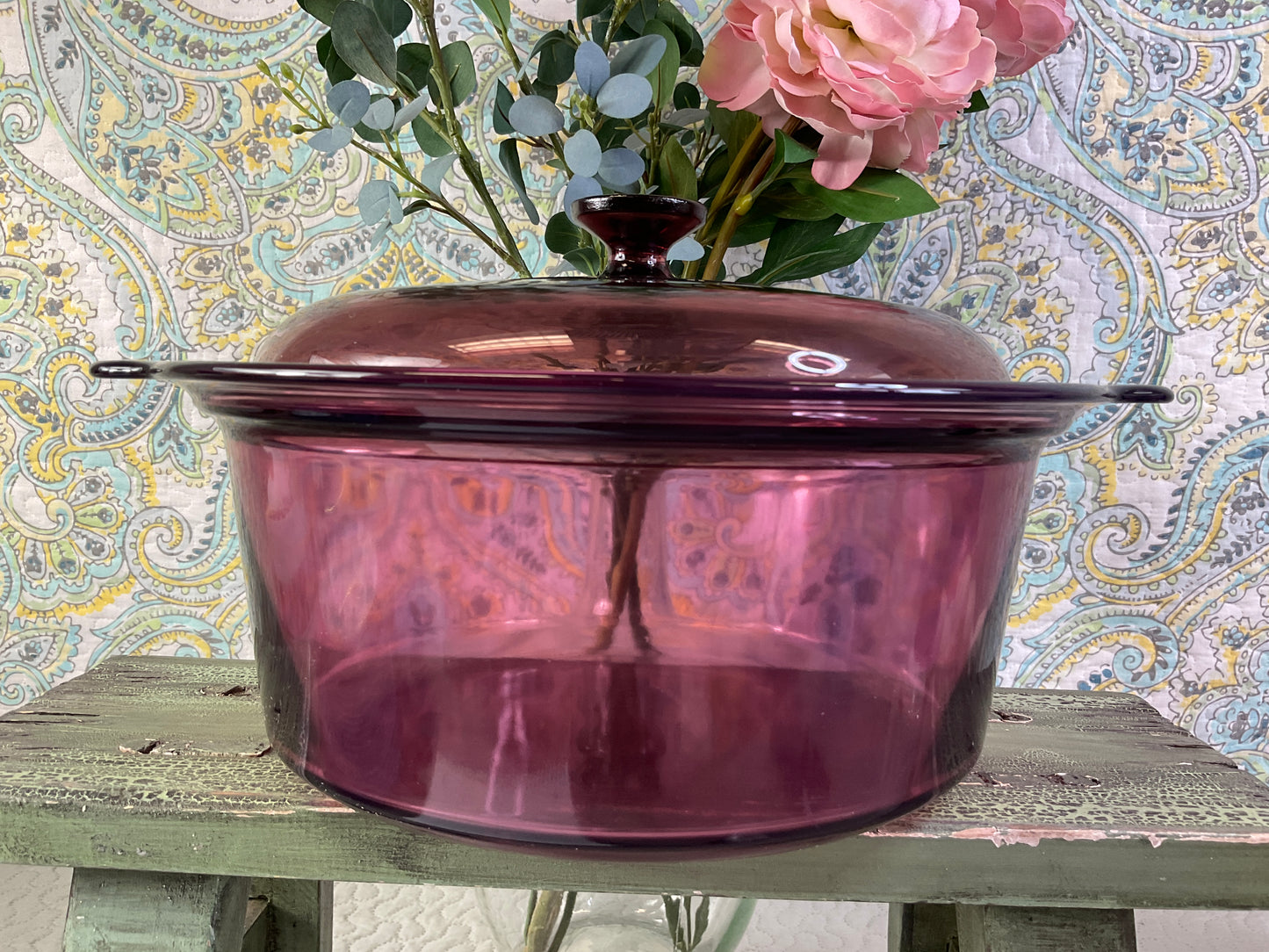 Corning Visions 5L Casserole Dish With Lid, Cranberry
