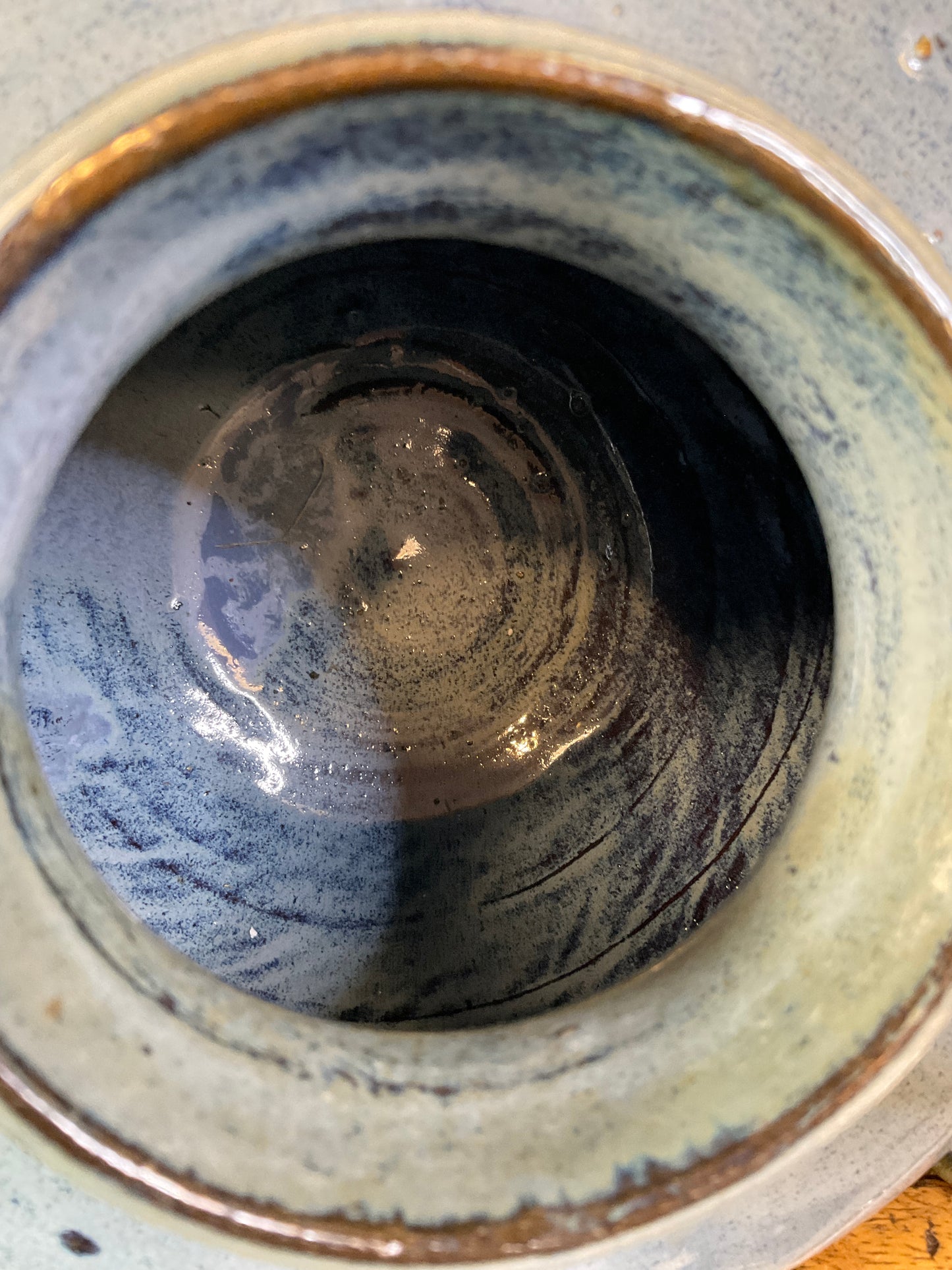Glazed Pottery Teapot, Multicolored