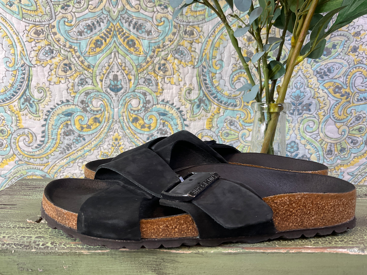Birkenstocks Black & Brown Sandals, Size 37, Sold Separately