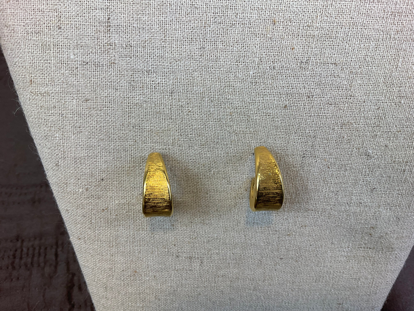 Gold Tone Earrings, 3 Pr