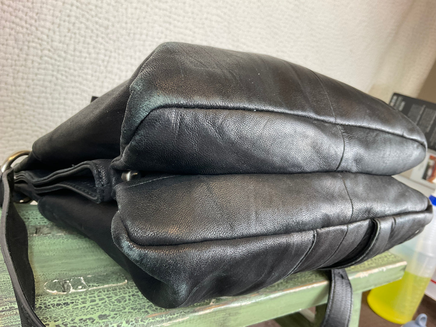 Black Perlina Leather Crossbody