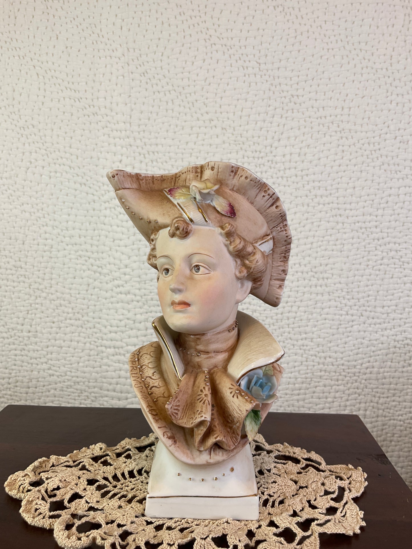 Vintage Porcelain Vase Heads, Victorian Man & Woman