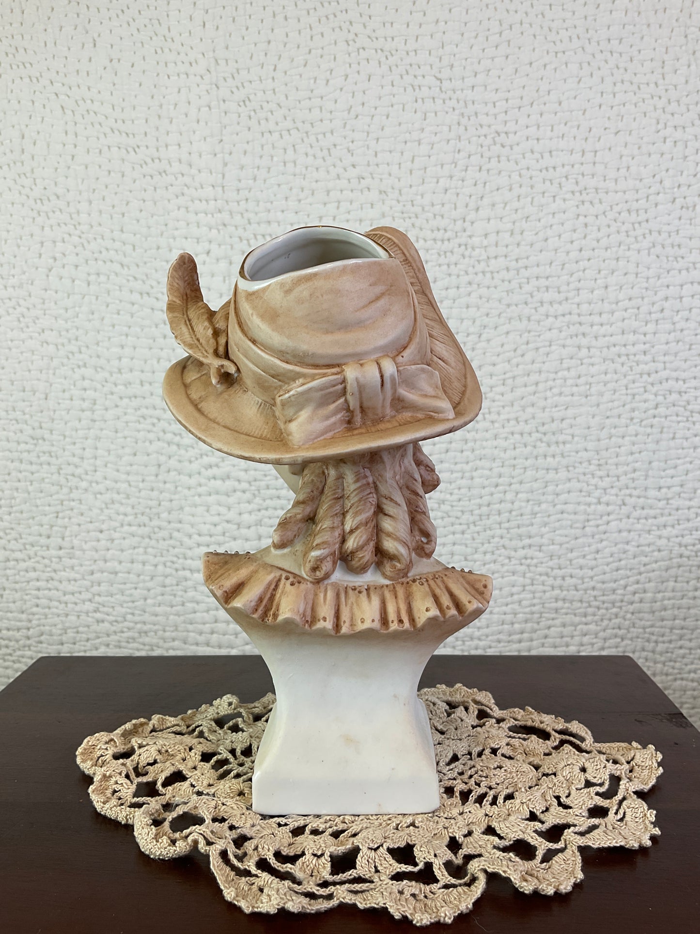 Vintage Porcelain Vase Heads, Victorian Man & Woman