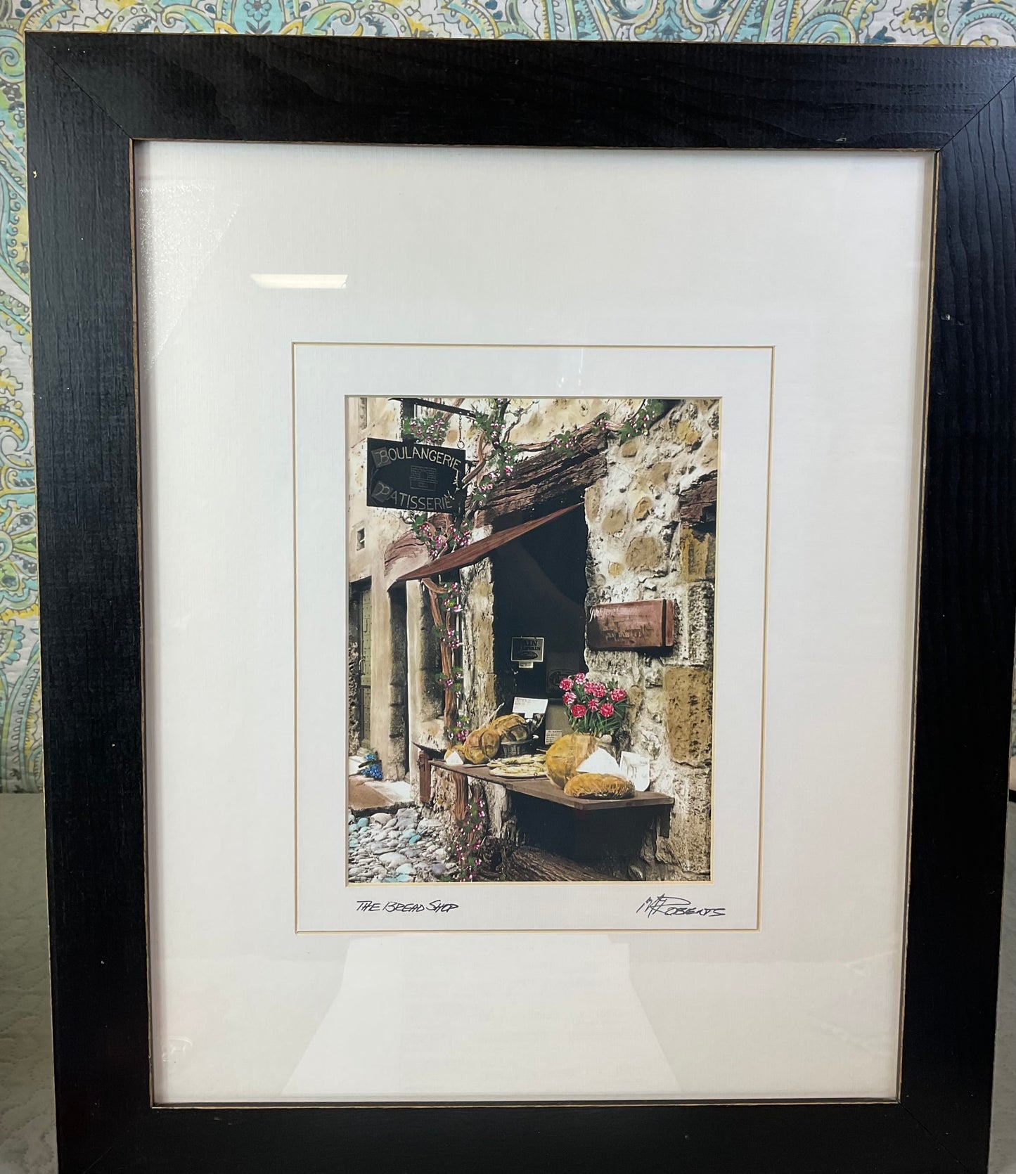 Martin Roberts "The Bread Shop" Framed Signed Print