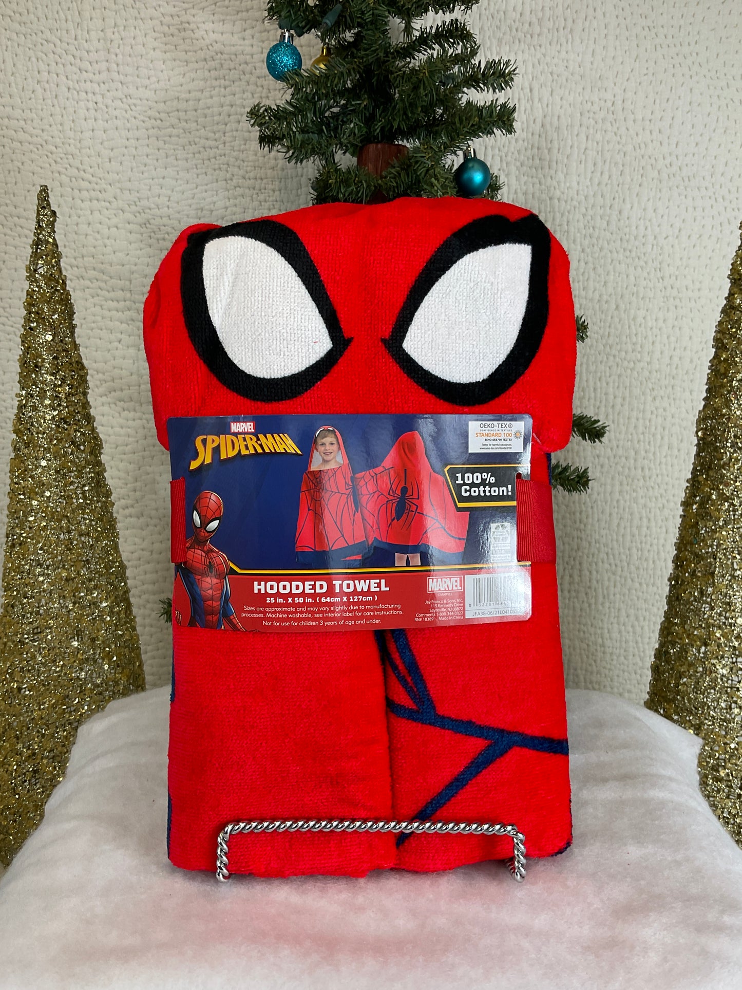 Child Size Spiderman Hooded Towel