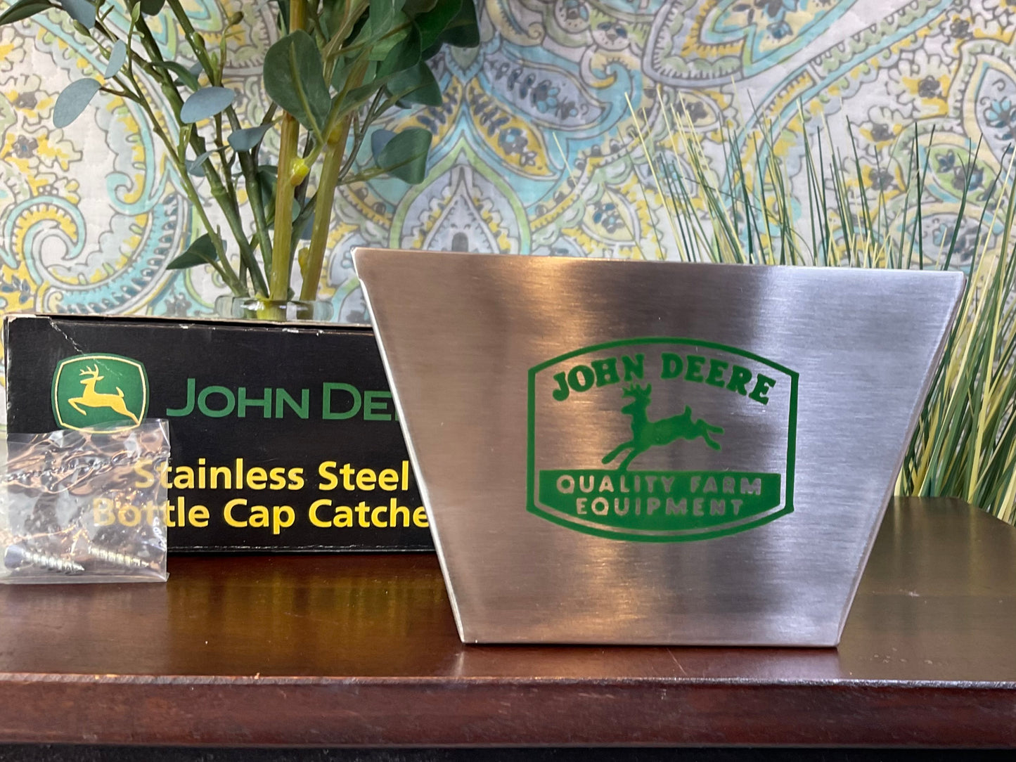 John Deere Stainless Steel Bottle Cap Catcher