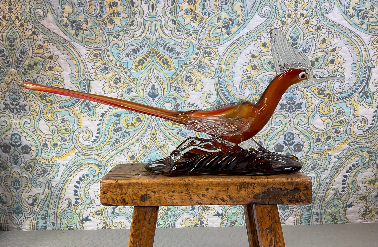 Hand Blown Pheasant Art Glass