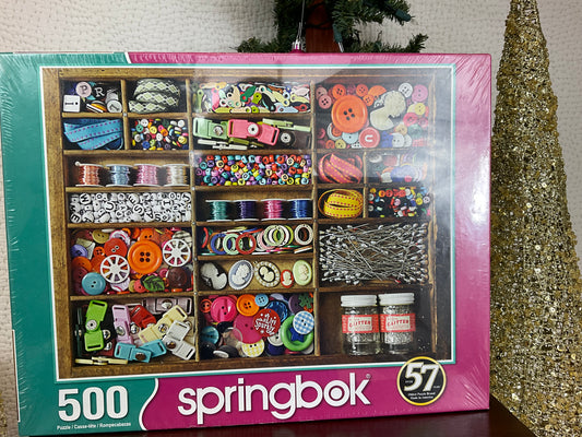 Springbok, The Sewing Box Puzzle, 500 Pieces