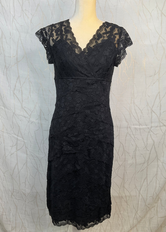Table Eight Black Lace Cocktail Dress, Size 10