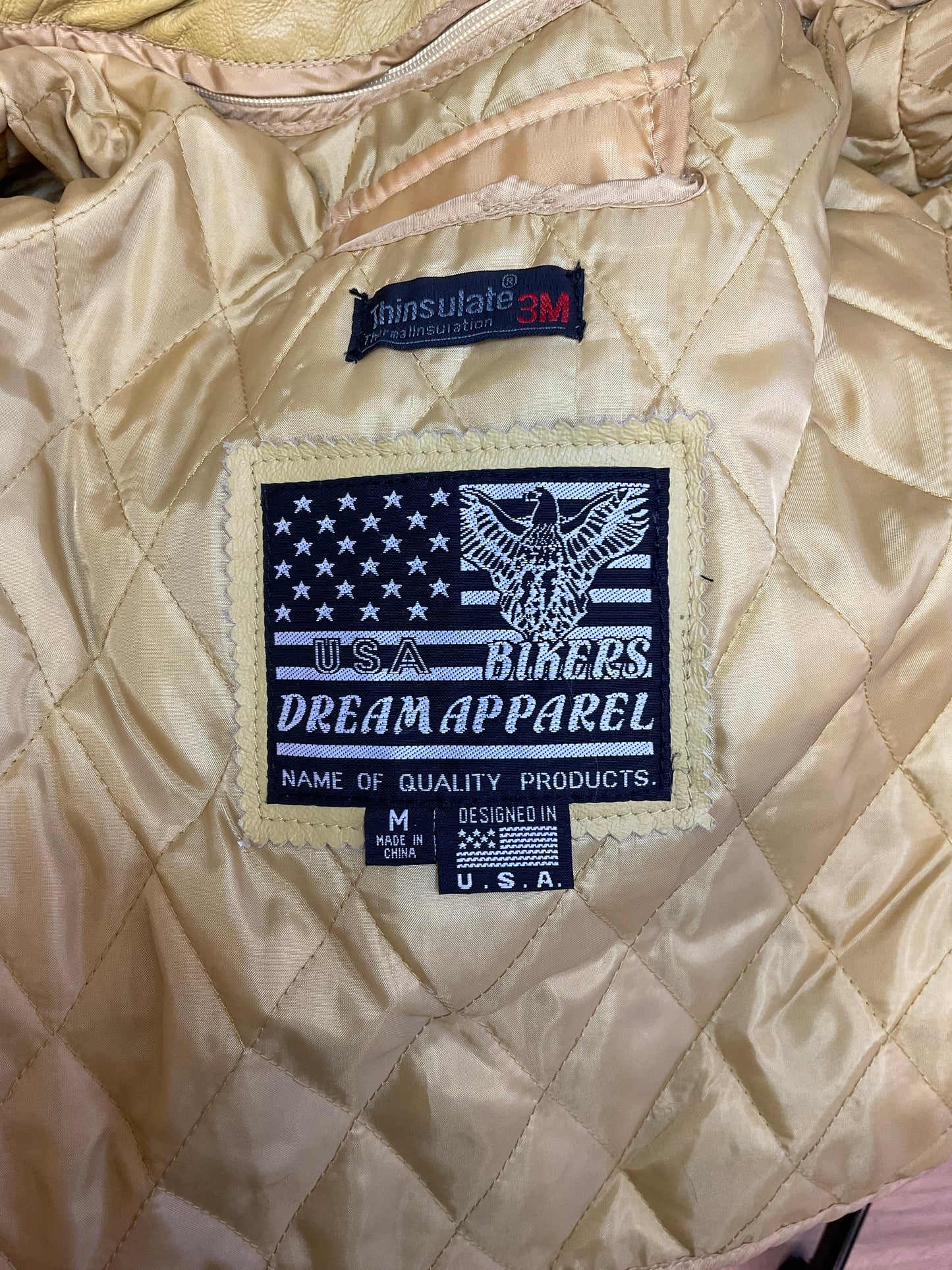 USA Bikers Dream Apparel Leather Jacket, Woman Medium