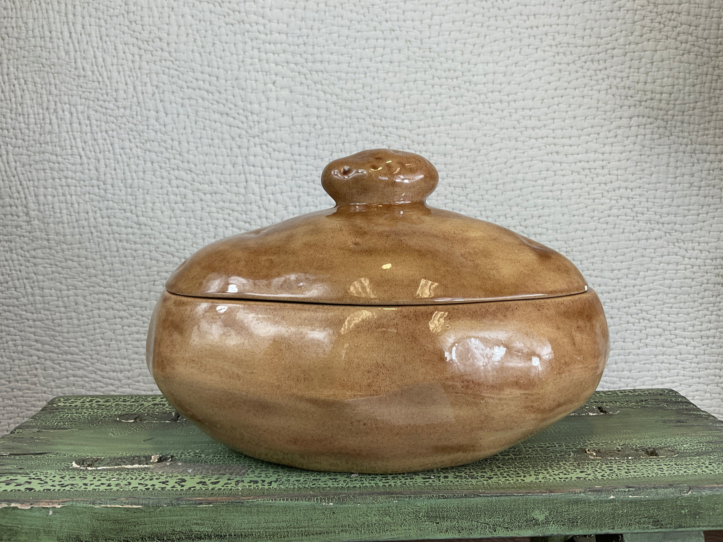 Vintage Ceramic Potato Bowl With Lid