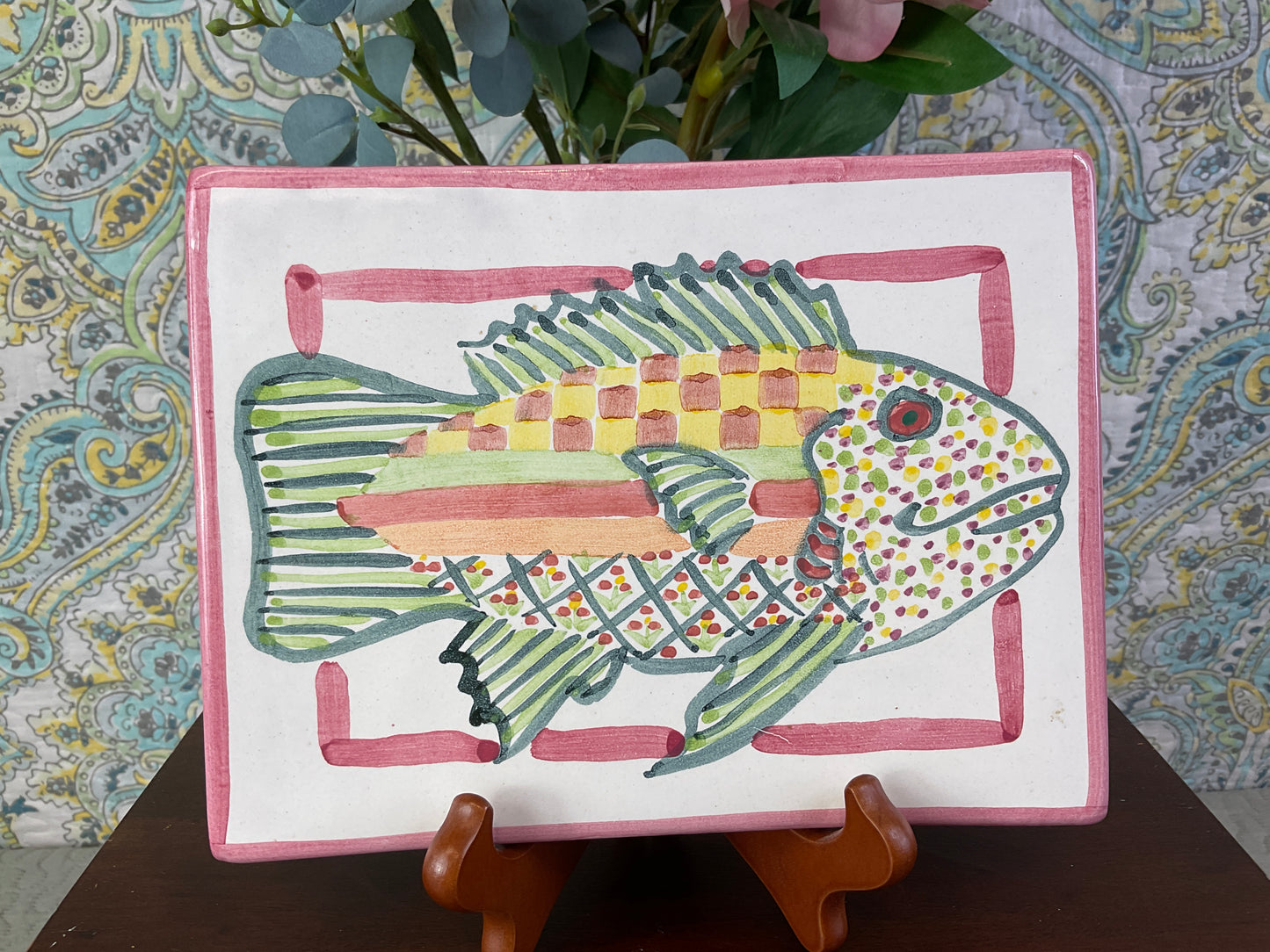 Mackenzie Childs Fish Tile Trivet