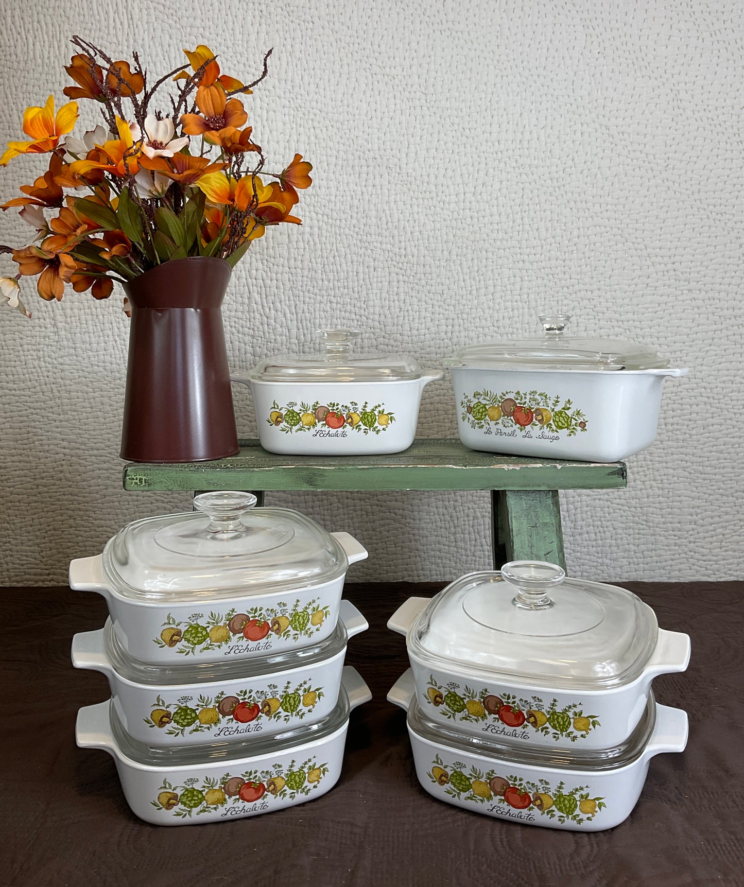 Corning Ware Spice of Life Casserole Dishes W/ Lid