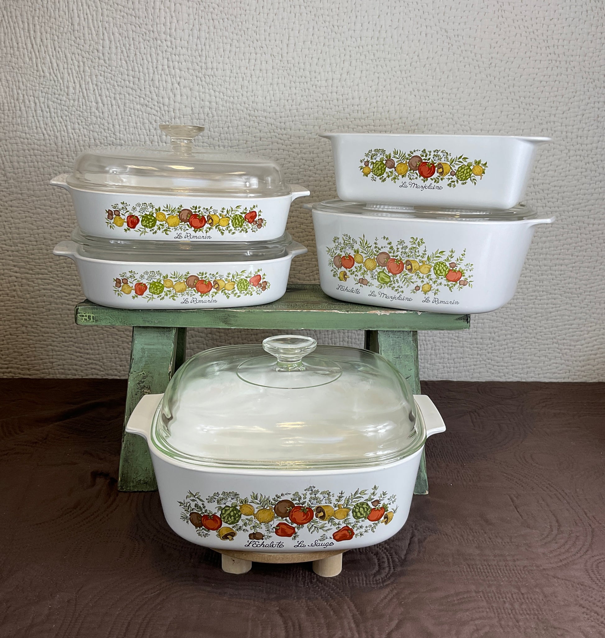 Vintage Corning Ware 3 Quart Casserole Dish L'Echalote La