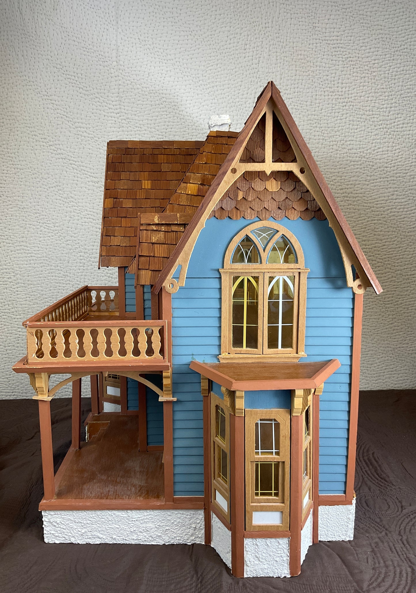 Handmade Wooden Dollhouse With Furniture