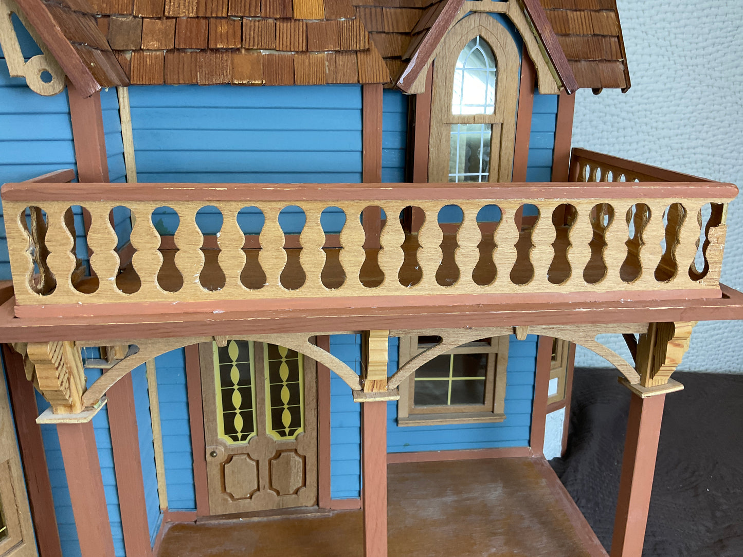 Handmade Wooden Dollhouse With Furniture