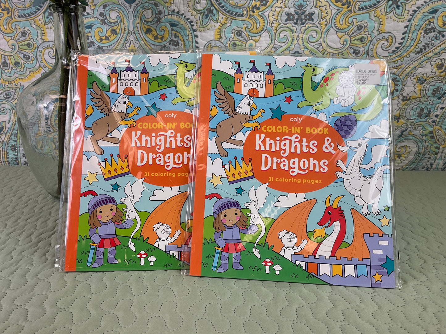 Knights & Dragons Coloring & Sticker Book